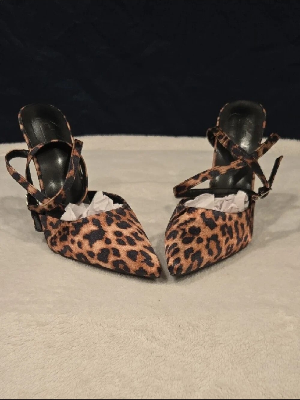 Leopard Print Pointed-Toe Mules - Picture 3 of 5